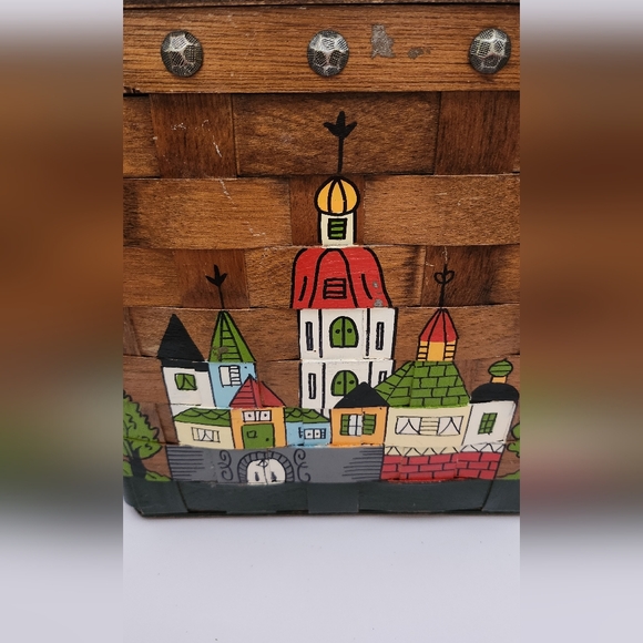 Vintage Gary Gail Dallas Wooden Purse 9 X 9.5 X 5.5 - Picture 2 of 16